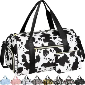 Medium-17.50 Vankor 221104-mb-12 Gym Bag For Women With Shoe Compartment Inch Cow Print Medium-17.50 Vankor 221104-mb-12 Gym Bag For Women With Shoe Compartment Inch Cow Print