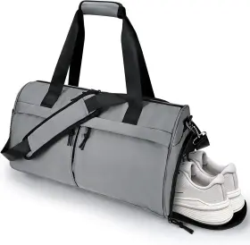 Us-chx002-grey Vuudh Gym Bag With Ventilated Shoe Compartment - Travel Duffel Grey