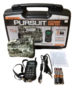 Western River 813628106616 Wrc-pursuit Electronic Game Call Kit In Black Hard Case -camo