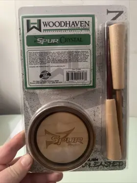 5462700058 Woodhaven Spur Crystal Friction Call Set Brown Wood Glass Turkey With Striker Kit