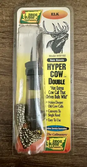 Ww192 Woods Wise The Callmaster Vintage Elk Call Hyper Cow Double Two Reeds New