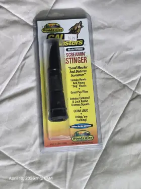 Ww067 Woodswise Screaminft Stinger Predator Mouth Call Black Plastic