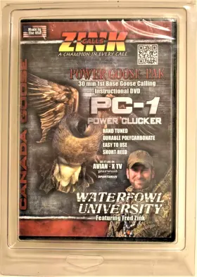 Zink 810280020076 Nwt Power Clucker Pak Pc-1 Goose Call And Dvd Camouflage Polycarbonate Reed