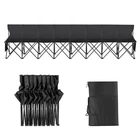 8 Seats Folding Bench With Backrest Carry Bag For Camping Black No Assembly New. Price: $199.99.