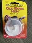 Quaker Boy Hunting Old Boss Hen Turkey Mouth Call Thick REED/2 Side Slits 11109 New. Price: $15.00.
