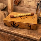 Vintage Handmade Wood Trinket Box Western Ranch Brands Rope Handle Glendale, Az Used. Price: $60.00.