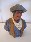 Pre-owned Vintage John Wayne 6 1/2" Trail Boss Bust Monfort Original 1980 Used. Price: $30.00.