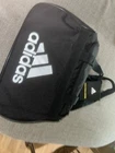 Adidas Blue Sports Duffel Bag Gym Travel Medium New With Tags. Price: $20.00.