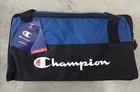 Champion Gym Bag Zip Closure Polyester Black Blue CV2-1054-421 Sports Travel New. Price: $30.00.