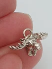 Moose Charm Sterling Silver Hunting Horns 3D .925 New. Price: $29.99.