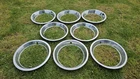 Set Of 9 Vintage Stainless Beauty Rings 15" Rally Wheels 4 Trim Rims Used. Price: $141.55.
