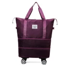 Radefasun Travel Tote Bags With Trolley Detachable Wheels, Purplish Red New. Price: $39.31.