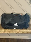 Adidas Large Duffel Bag Black White Gym Sports Travel Shoulder Strap End Pockets Pre-owned. Price: $21.99.