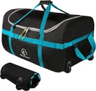 Redcamp 85L Foldable Duffle Bag With Wheels 26", 1680D Oxford Collapsible Large New. Price: $57.16.