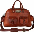 Gvb Brand Leather Vintage Bag Luggage Travel Weekend Overnight 16" Women's Large New. Price: $85.99.