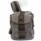 Soaeon Canvas Adjustable One Strap Retro Camera Bag Gray Brown Vintage Style Pre-owned. Price: $39.99.