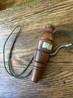 Vintage Yentzen Duck Call Triple Reed Walnut Wood Sure Shot Groves Texas Lanyard Used. Price: $88.00.