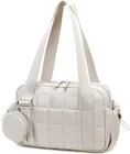 Mini Gym Bag Women Quilted Duffel Wet Compartment Coin Purse Yoga Dance Beige New. Price: $39.99.