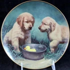 Franklin Mint Golden Retriever Puppies Collector Plate Duck Hunters Used. Price: $18.88.