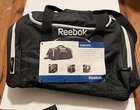 Reebok Slimm Black & White Duffel Bag Gym Padded Handles Id Tag Nwt New. Price: $29.00.