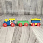 Vtg Daffy Duck Wooden Train Magnetic Acme Express Tootsietoy (3 Pc.) Used. Price: $7.50.