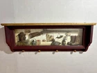 Vintage Duck Hunting Shadow Box 26 9.5 Shelf Coat Rack Wall Decor Gun Window Used. Price: $77.55.