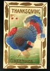 Vintage Thanksgiving Postcard Hand Colored Tinted Deep Embossed Proud Tom Turkey Used. Price: $27.42.