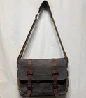 Leather & Waxed Soaeon Canvas Bag Messenger Rugged Laptop Stylish Roomy Urban Pre-owned. Price: $31.00.