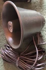 Johnny Stewart Game Caller Long Range Speaker, 20 Cord Used. Price: $15.00.