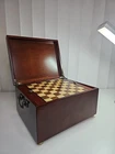 1997 Bombay Company Checkers Chess Game Playing Cards Cherry Wood Box Used. Price: $47.70.