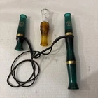 Lot Of 3 Bird Duck Goose Calls Longneck Flute Quaker Boy Suzy-q Mick Lacy Used. Price: $72.36.