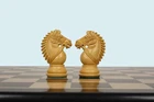 Rio Staunton Biggy Knight Triple Weighted Chess Pieces Hand Carved Ebony Wood 4" New. Price: $175.00.