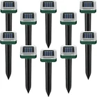 Solar Powered Mole Repellent Stakes, 10 Pack Round Design Ultrasonic Outdoor New. Price: $82.99.