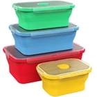 Vremi Silicone Food Storage Containers Bpa Airtight Plastic Lids - Set Of 4 New. Price: $32.86.