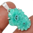 Treated Mediterranean Green Quartz Stalactites Slice 925 Silver Pendant CP69628 New. Price: $24.99.