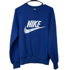 Vtg 80S Nike Gray Label Crewneck Sweatshirt Size Blue White Big Swoosh Logo Pre-owned. Price: $38.00.