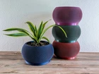 3D Printed Planter Pot With Drainage Modern Cross Hatch Design New. Price: $35.00.