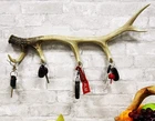Ebros Rustic Hunters 6 Point Stag Deer Antler Rack Wall Hooks Decor Plaque 24"W New. Price: $64.99.
