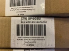 25CT Grainger 5P605B Black Pipe Nipples 1/8" X Close, New, Individually Wrapped. Price: $47.53.