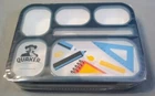 Quaker School Work Lunch Bento Box Food Container Lockable Lid Spork Blue New. Price: $14.95.