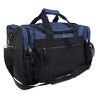 Dalix 17" Duffle Travel Bag With Dual Front Mesh Pockets In Medium, Navy Blue New. Price: $30.24.