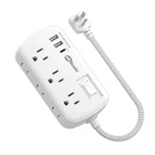 Short Extension Cord 1 Ft - Flat Plug Small Power Strip Surge Protetor With 6 New. Price: $23.17.