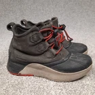Sorel About Boots Youth Size 2 Grey Red Shoes Waterproof Kids NY4564 093 Pre-owned. Price: $26.05.