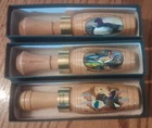 Joe Bucher Ducks Unlimited Calls Lot Of 3 W/ Boxes Wood/metal Used. Price: $225.00.