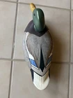 Mallard Drake Hand Painted Wooden Duck Decoy 12" Vintage Cabin Desk Decor Used. Price: $65.00.