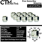 24PC Zink 1/2-20 Open End Bulge Acorn Wheel Lug Nuts 0.83" Fit Dakota/durango New. Price: $16.69.