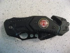 Boker Magnum Rescue Knife Fire Dept Black 1RY409 Stainless Pocket Knives Used. Price: $10.00.