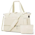 Etronik Gym Bag For Women, Personal Item Travel With Shoes Medium, Beige New. Price: $23.16.